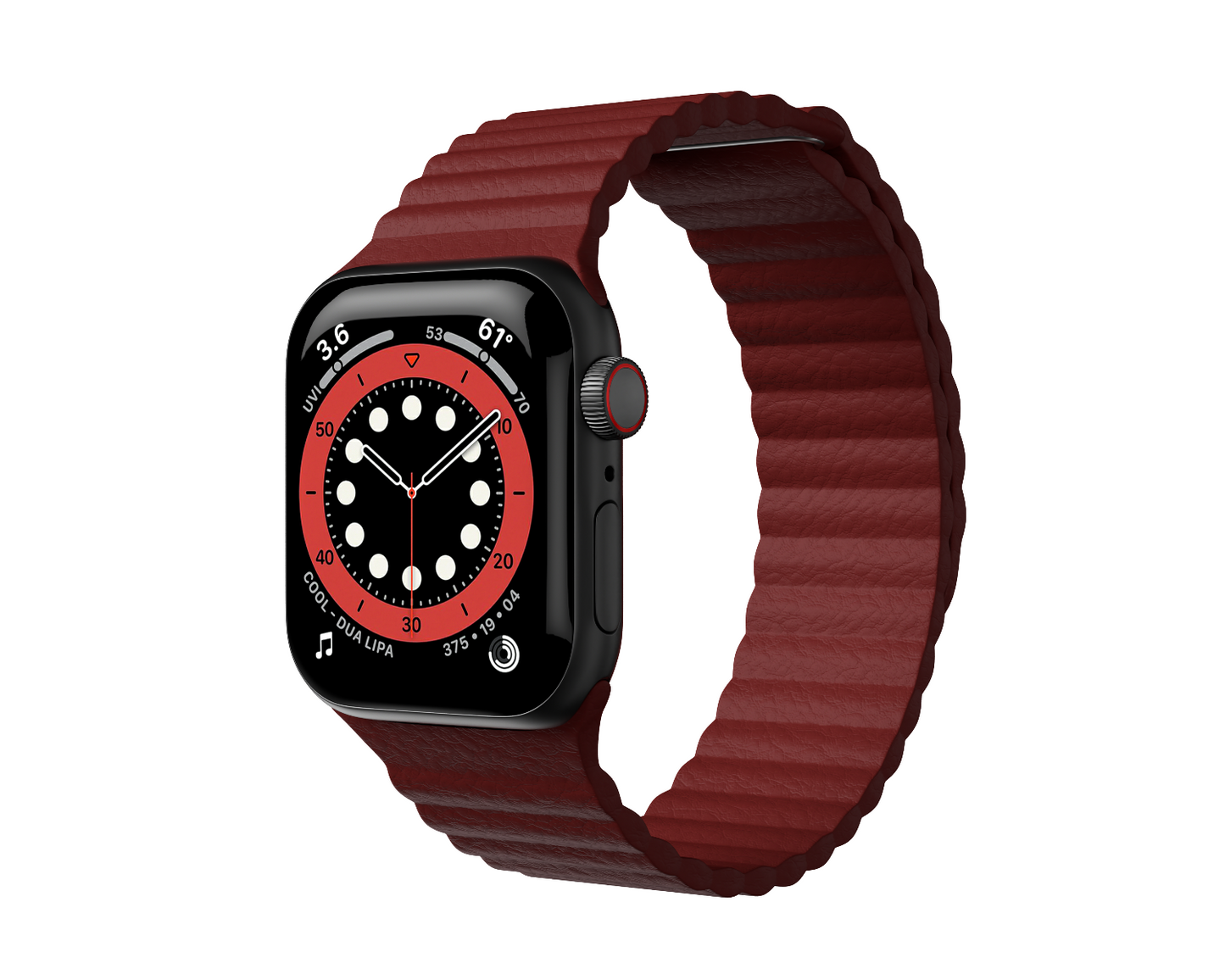 Next One Claret Leather Loop 42/44mm For Apple Watch