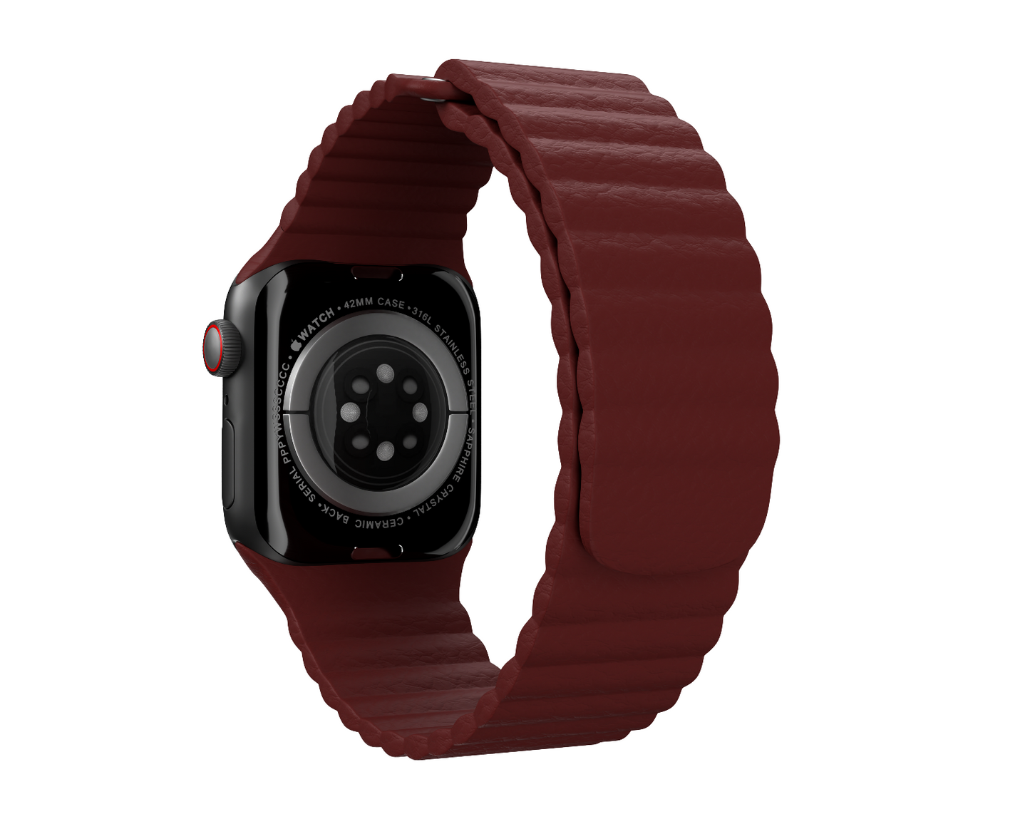 Next One Claret Leather Loop 42/44mm For Apple Watch