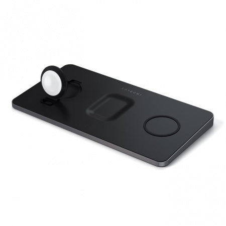 Satechi Trio Wireless Charging Pad (Apple Watch, Airpods, iPhone) - Čierna