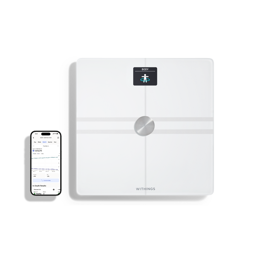 Smart Wi-Fi váha pre kompletnú telesnú analýzu Withings Body Comp - biela