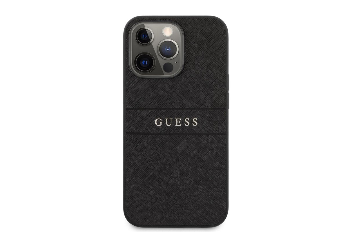 Guess PU Leather Saffiano Case iPhone 13 Pro Max - Black