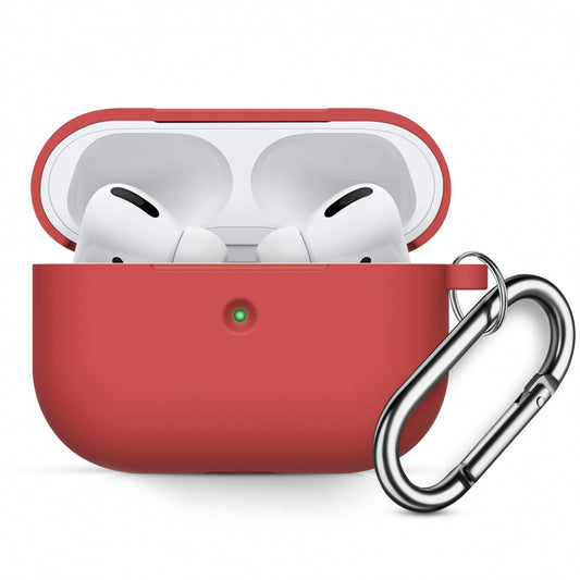 Innocent California Silicone AirPods Pro Case with Carabiner - Červená