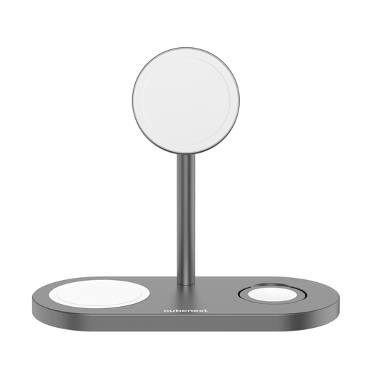 Cubenest 3v1 Bezdrôtová magentická nabíjačka S313 Pro - Space Grey