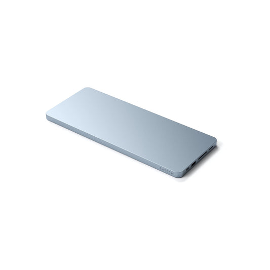 Satechi USB-C Slim Dock 24" IMAC (1xType-C Upstream Port,2x USB 2.0,1xMicro SD,1xSD Card,1xUSB-A,1x M.2 SSD slot, 1xUSB-C) colour match cable inc. - Blue
