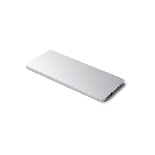 Satechi USB-C Slim Dock 24" IMAC (1xType-C Upstream Port,2x USB 2.0,1xMicro SD,1xSD Card,1xUSB-A,1x M.2 SSD slot, 1xUSB-C) colour match cable inc. - Silver