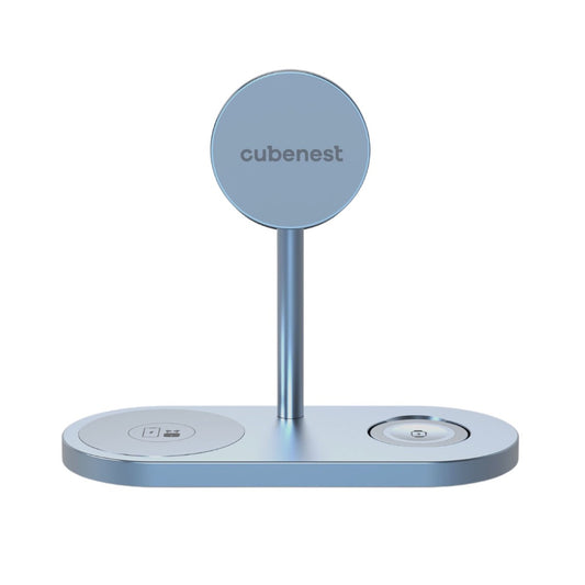 Cubenest 3v1 Bezdrôtová magentická nabíjačka S313 Pro - Sierra Blue
