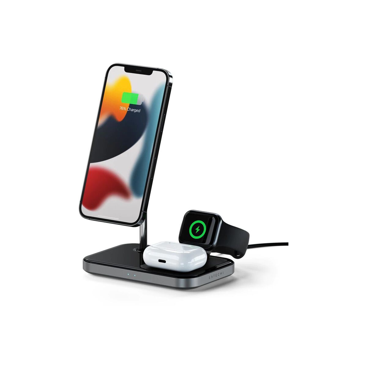 Satechi Trio Wireless Charging Pad (Apple Watch, Airpods, iPhone) - Black