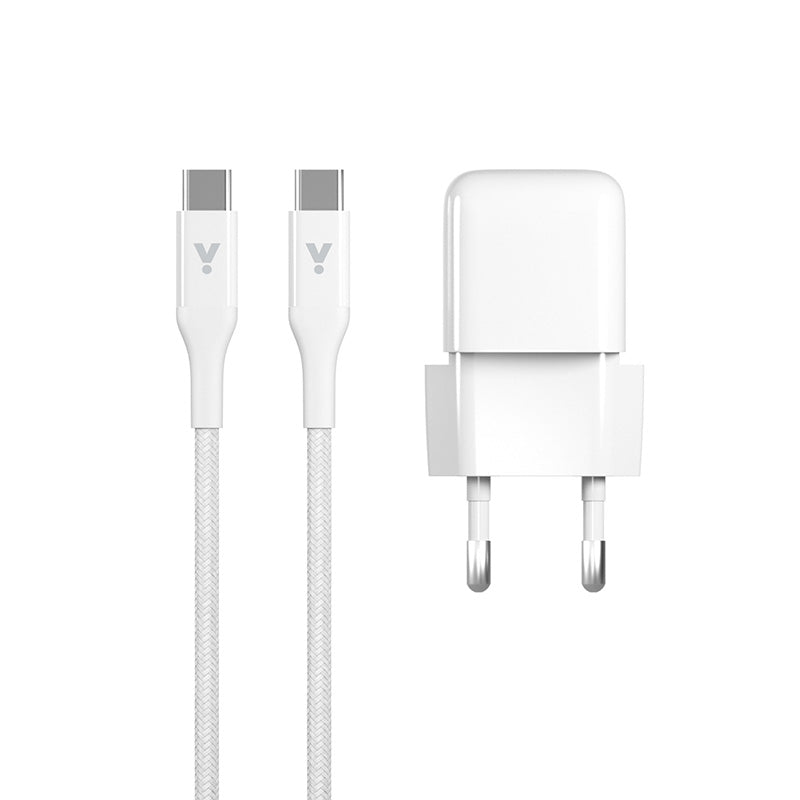 iSTYLE 30W GaN Charger Bundle with 1.2m USB-C cable - white