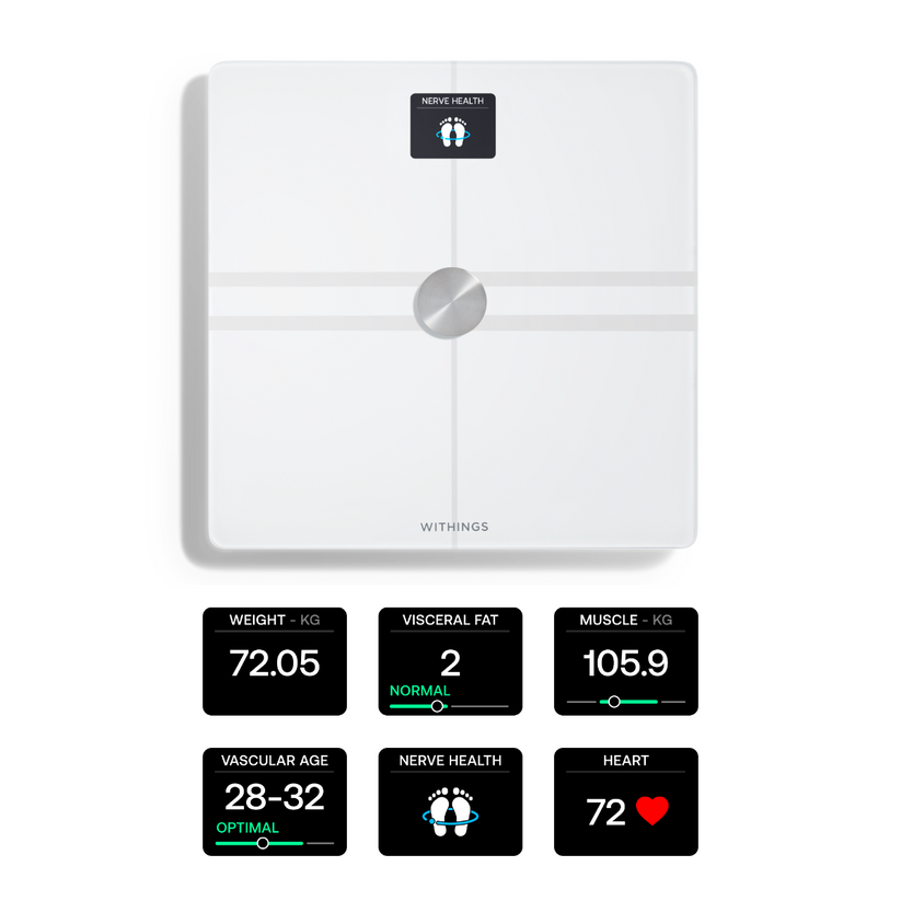 Smart Wi-Fi váha pre kompletnú telesnú analýzu Withings Body Comp - biela