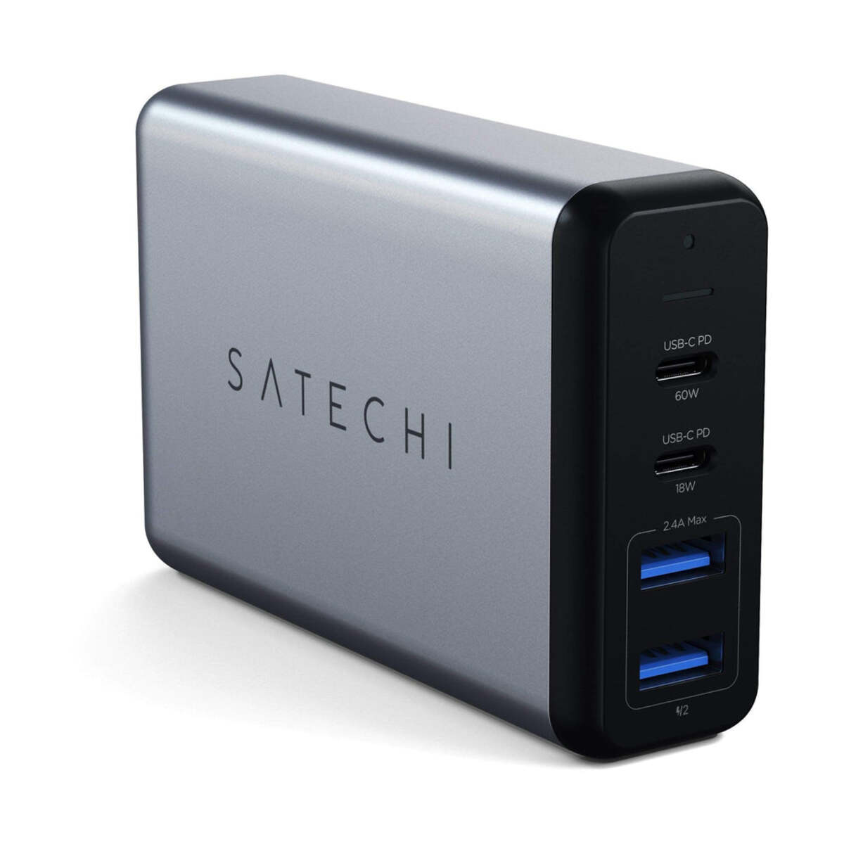 Satechi 75W Dual TYPE-C PD Travel Charger (2x USB-A,1x USB-C PD 18W,1x USB-C PD 60W) - Space Gray