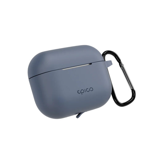 Silikónové puzdro s karabínou pre AirPods Pro 3 Epico - modrošedé