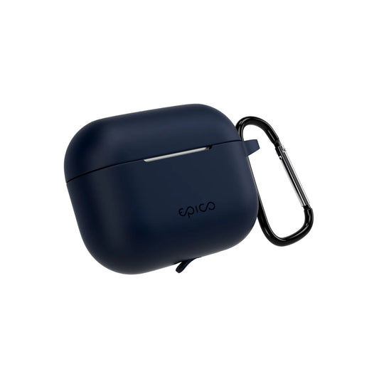 Silikónové puzdro s karabínou pre AirPods Pro 3 Epico - tmavo modré