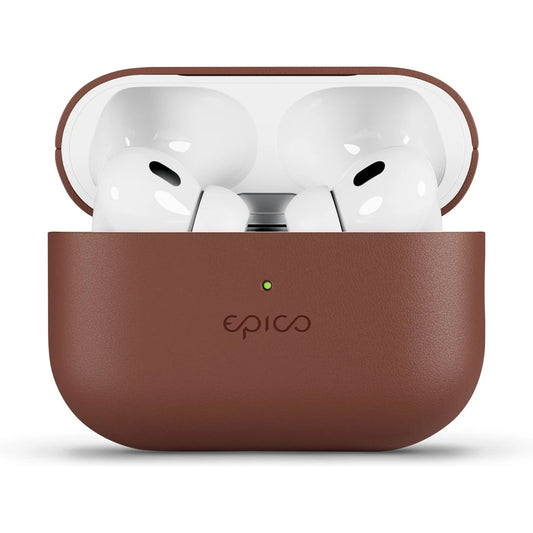 Kožené puzdro pre AirPods Pro 2 Epico Leather Case - hnedý