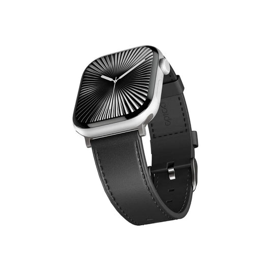 Kožený remienok pre Apple Watch 38/40/41/42 mm Epico Watch Strap Leather - čierny - iSTYLE.sk