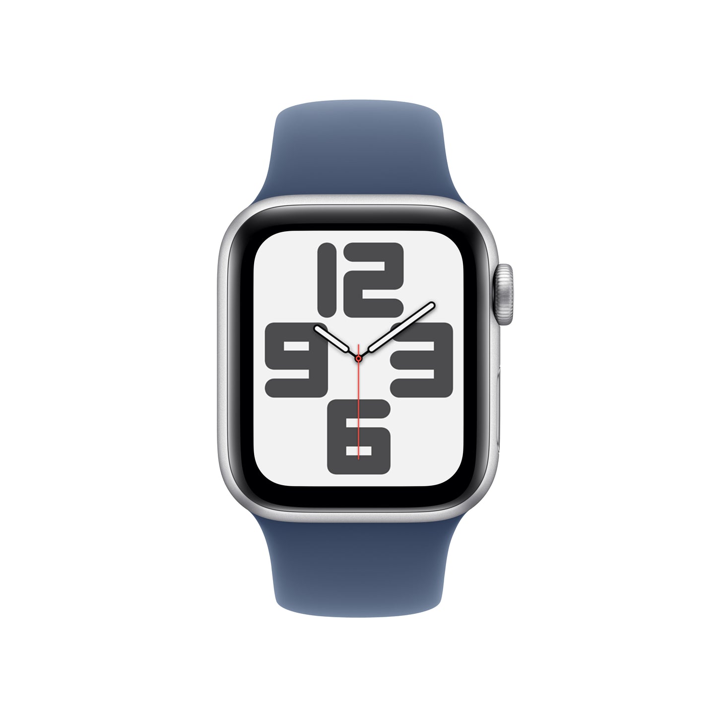 Apple Watch SE GPS 40mm Strieborné Hliníkové Puzdro s Denimovým Športovým Remienkom - M/L (Copy) - iSTYLE SK