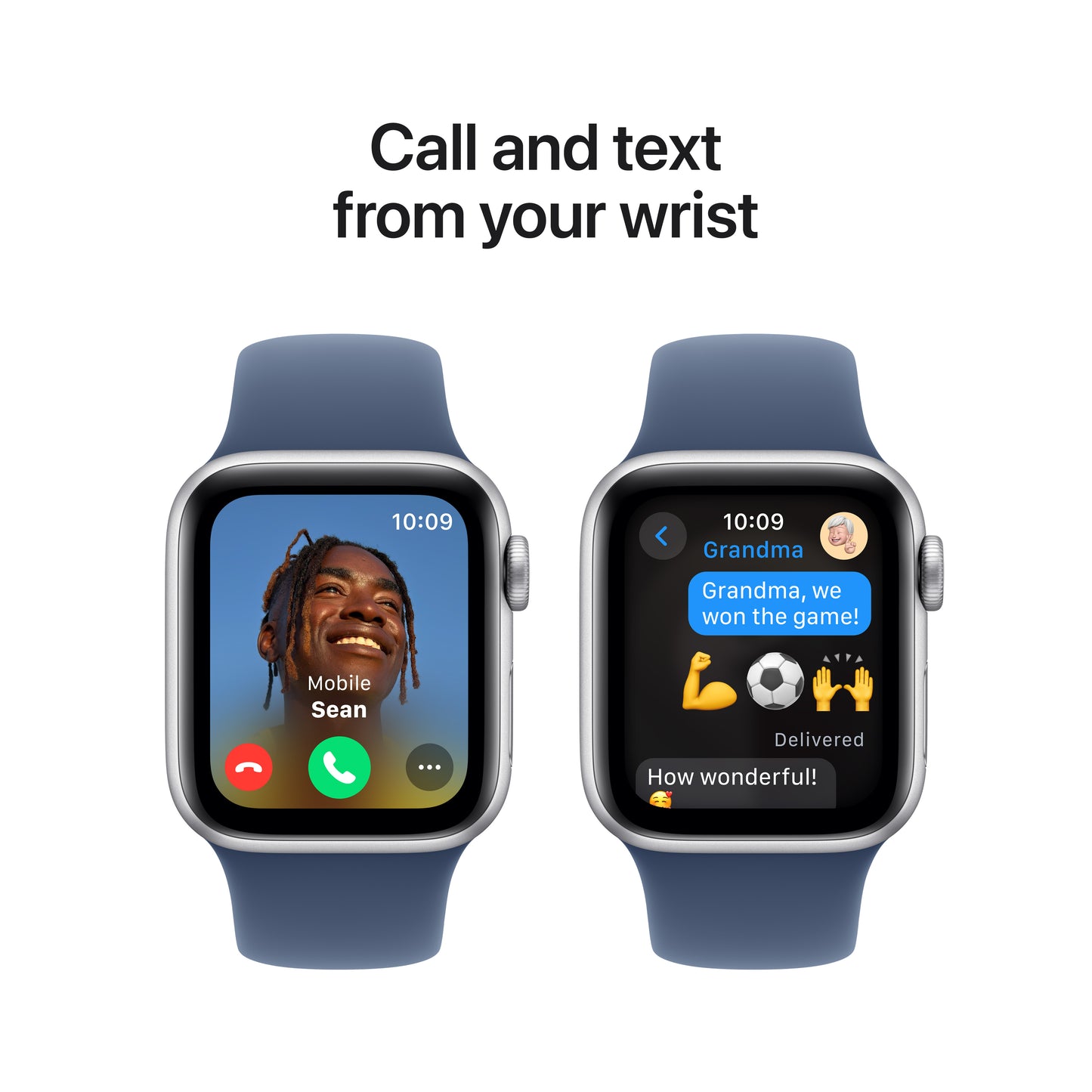 Apple Watch SE GPS 40mm Strieborné Hliníkové Puzdro s Denimovým Športovým Remienkom - M/L (Copy) - iSTYLE SK