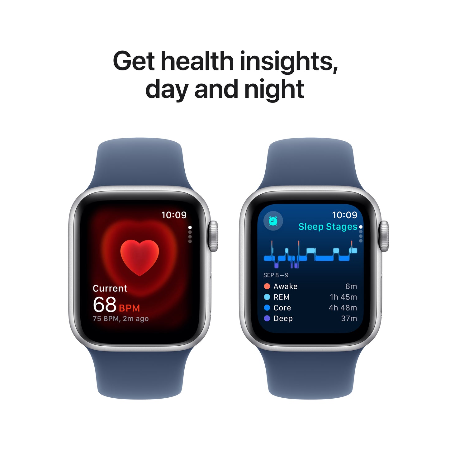 Apple Watch SE GPS 40mm Strieborné Hliníkové Puzdro s Denimovým Športovým Remienkom - M/L (Copy) - iSTYLE SK