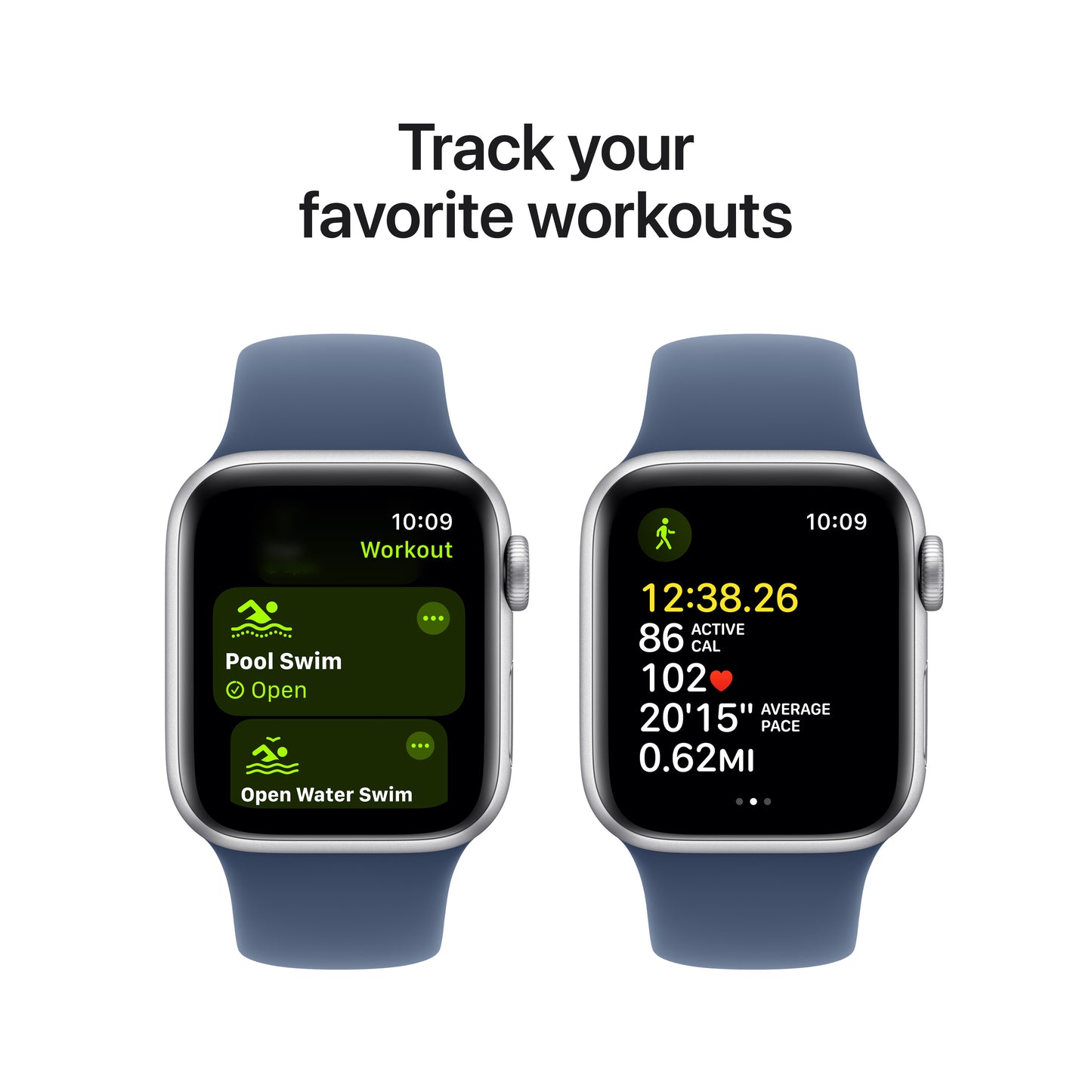 Apple Watch SE GPS 40mm Strieborné Hliníkové Puzdro s Denimovým Športovým Remienkom - M/L (Copy) - iSTYLE SK