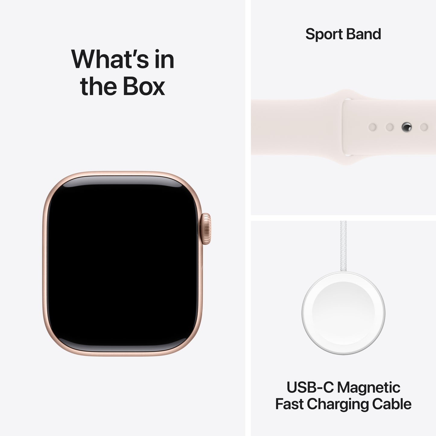 Apple Watch Series 10 GPS 42mm Ružovo Zlaté Hliníkové Puzdro s Svetloružovým Športovým Remienkom - M/L (Copy) - iSTYLE SK