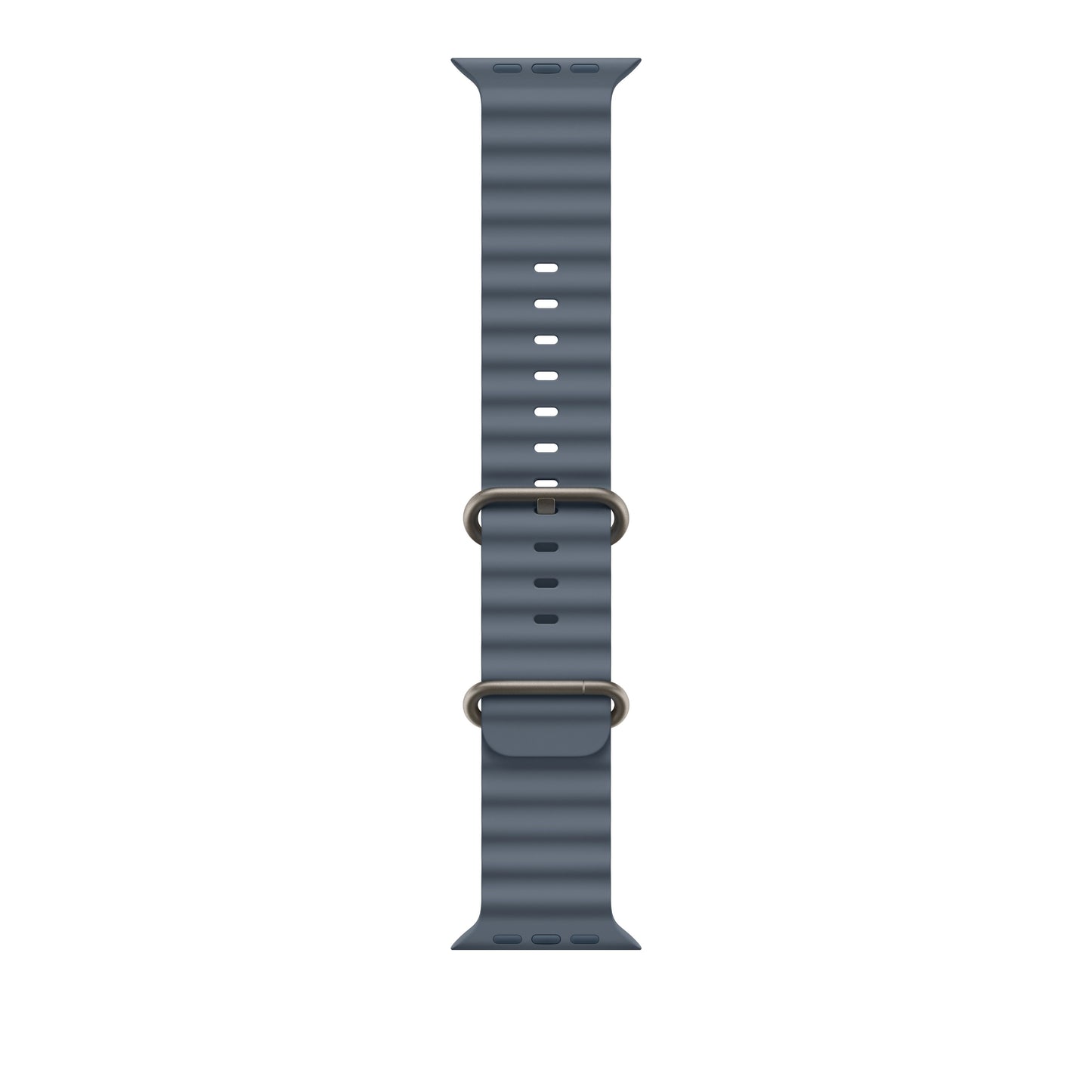 49mm Anchor Blue Ocean Band - Natural Titanium Finish - iSTYLE SK