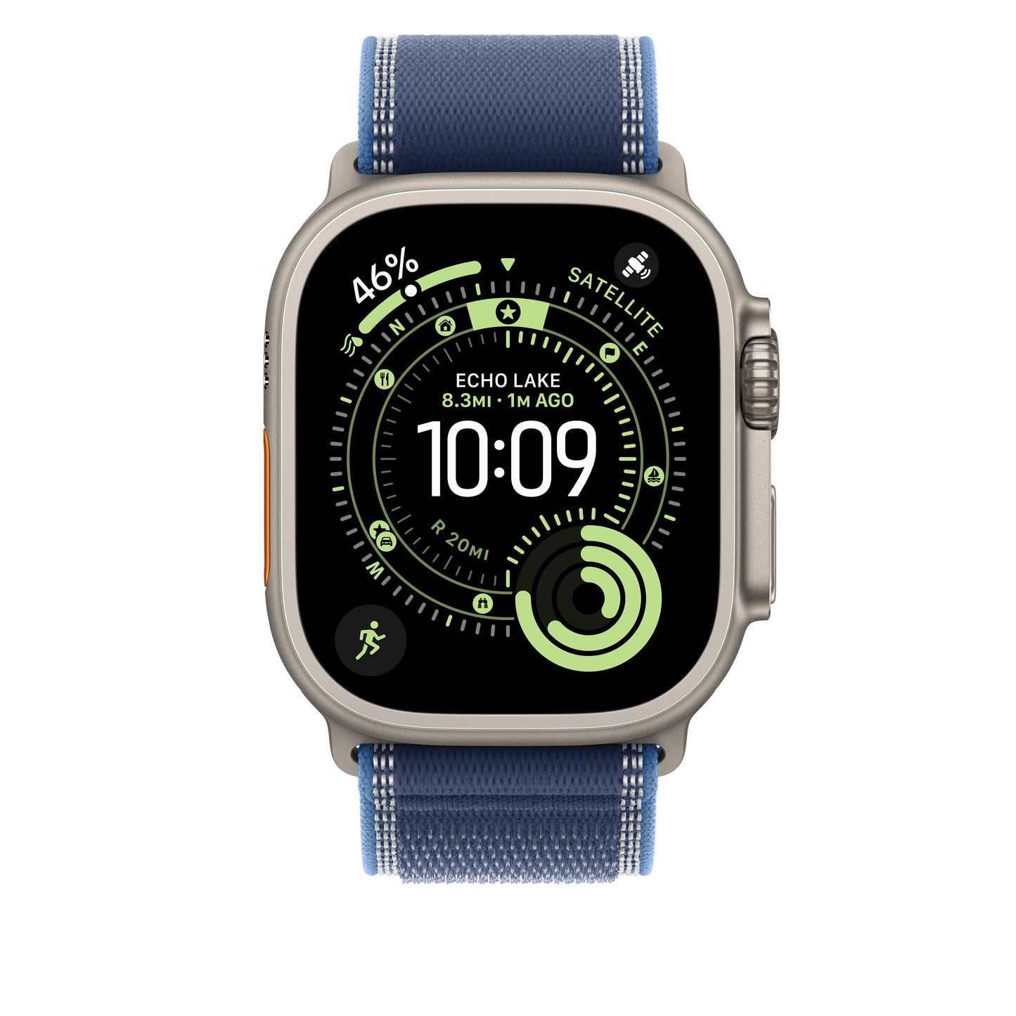 49mm Blue/Bright Blue Trail Loop – S/M - Natural Titanium Finish - iSTYLE SK