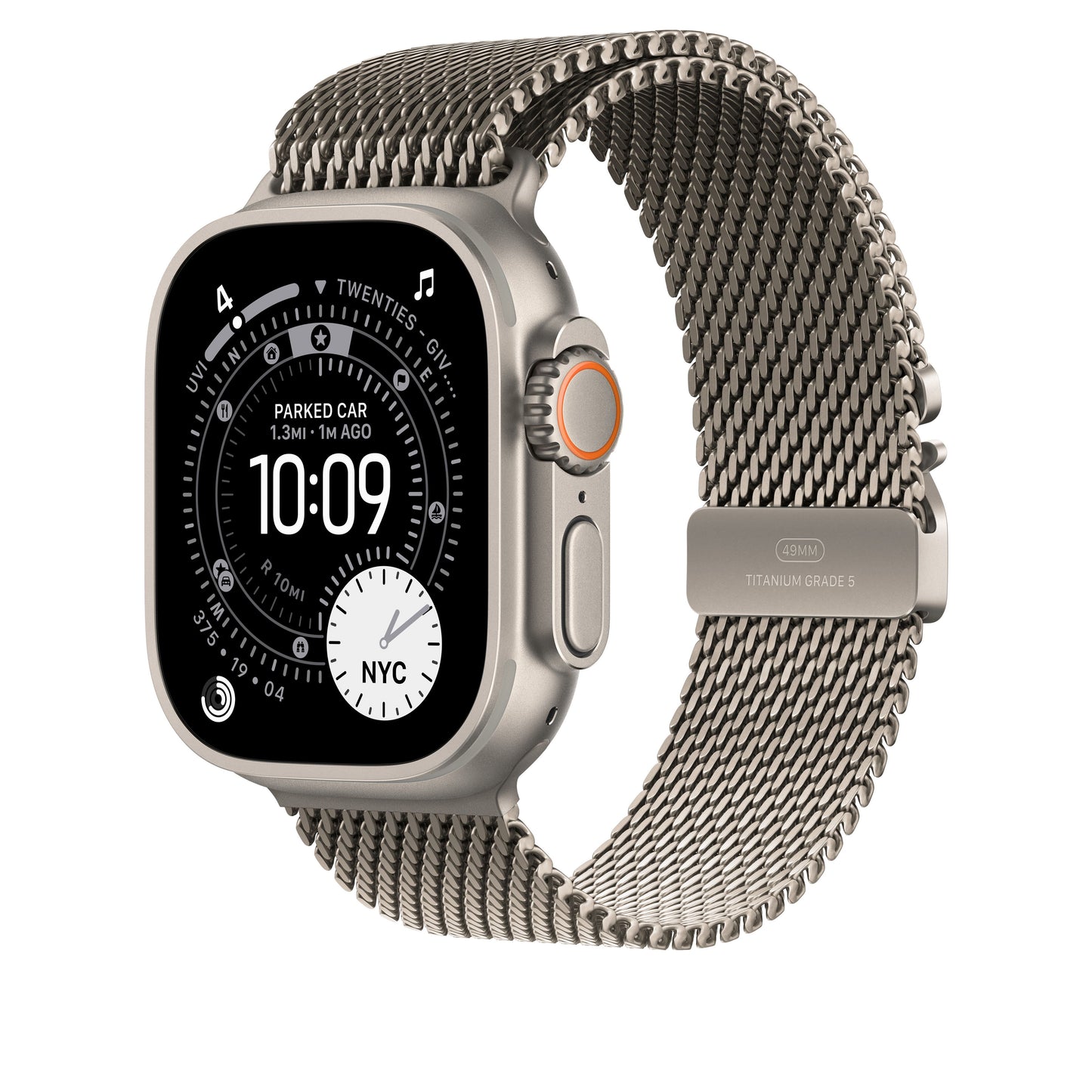 49mm Natural Titanium Milanese Loop - Large - iSTYLE SK