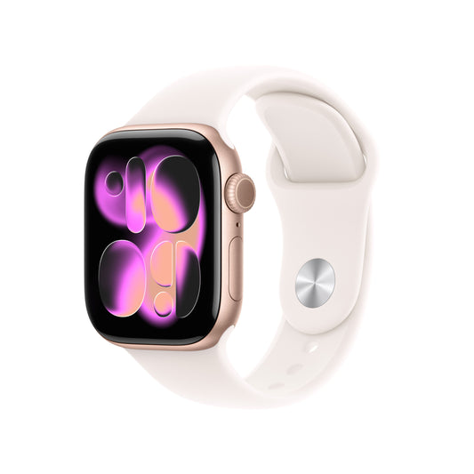 Apple Watch Series 11 GPS 42mm Rose Gold Aluminium Case with Light Blush Sport Band - S/M - iSTYLE SK