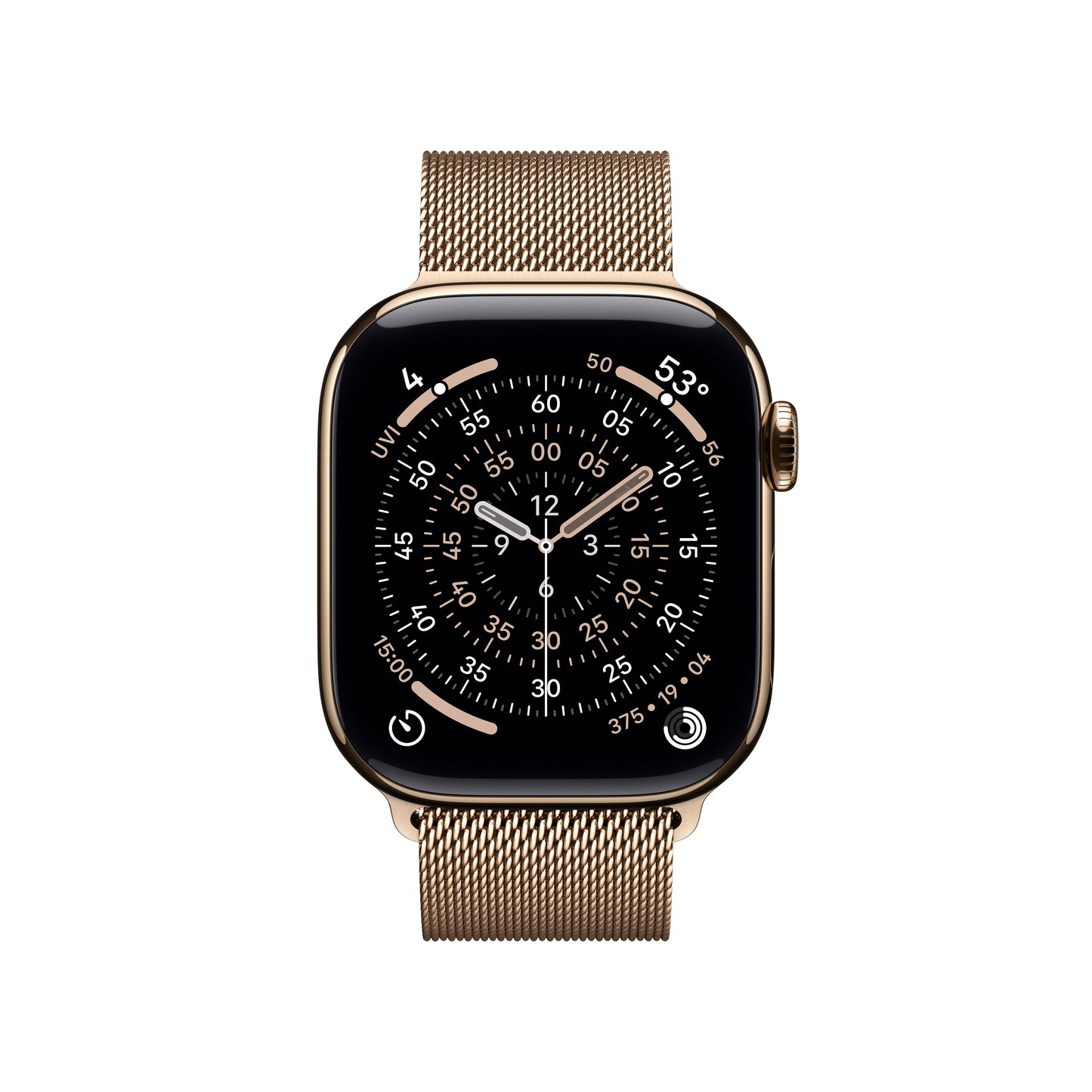 Apple Watch Series 11 GPS + Cellular 42mm Gold Titanium Case with Gold Milanese Loop - iSTYLE SK