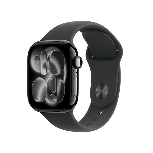 Apple Watch Series 11 GPS + Cellular 42mm Jet Black Aluminium Case with Black Sport Band - S/M - iSTYLE SK