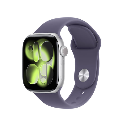 Apple Watch Series 11 GPS + Cellular 42mm Silver Aluminium Case with Purple Fog Sport Band - M/L - iSTYLE SK