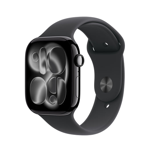 Apple Watch Series 11 GPS 46mm Jet Black Aluminium Case with Black Sport Band - S/M - iSTYLE SK