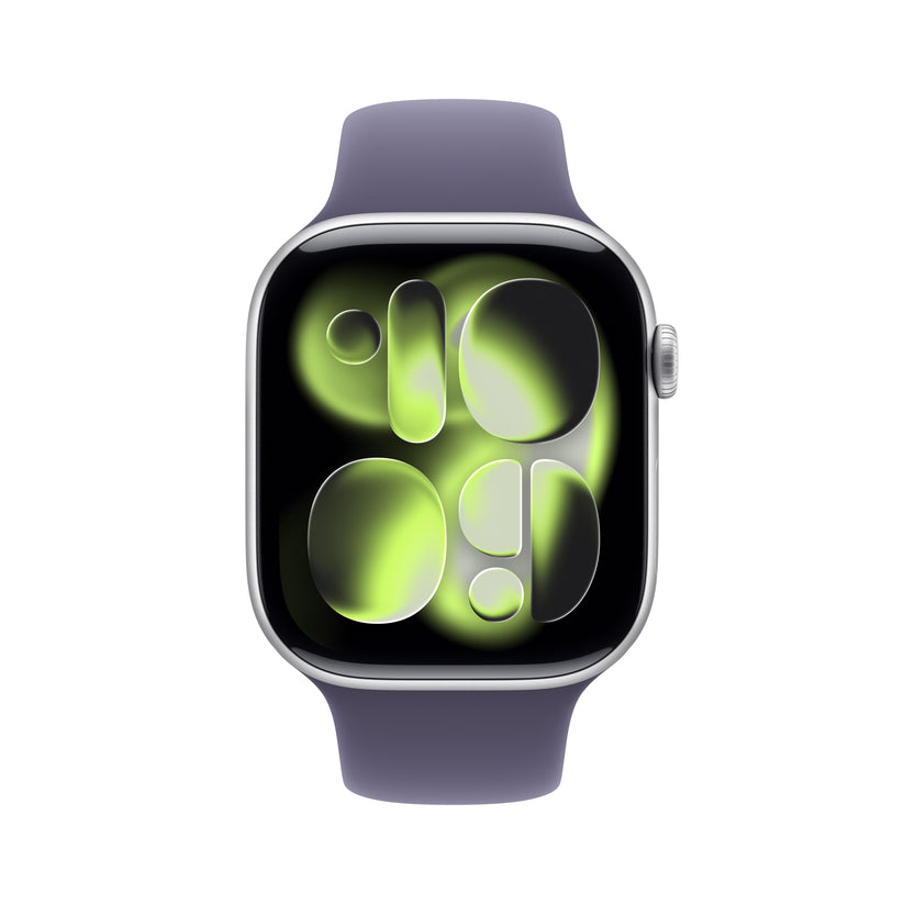 Apple Watch Series 11 GPS 46mm Silver Aluminium Case with Purple Fog Sport Band - M/L - iSTYLE SK