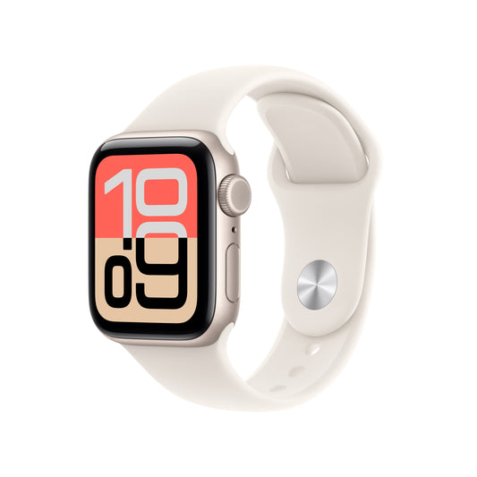 Apple Watch SE 3 GPS + Cellular 40mm Starlight Aluminium Case with Starlight Sport Band - M/L - iSTYLE SK