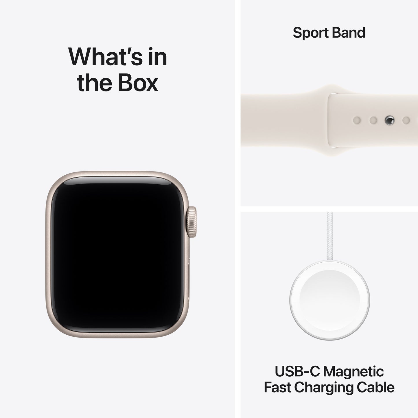Apple Watch SE 3 GPS + Cellular 40mm Starlight Aluminium Case with Starlight Sport Band - S/M - iSTYLE SK