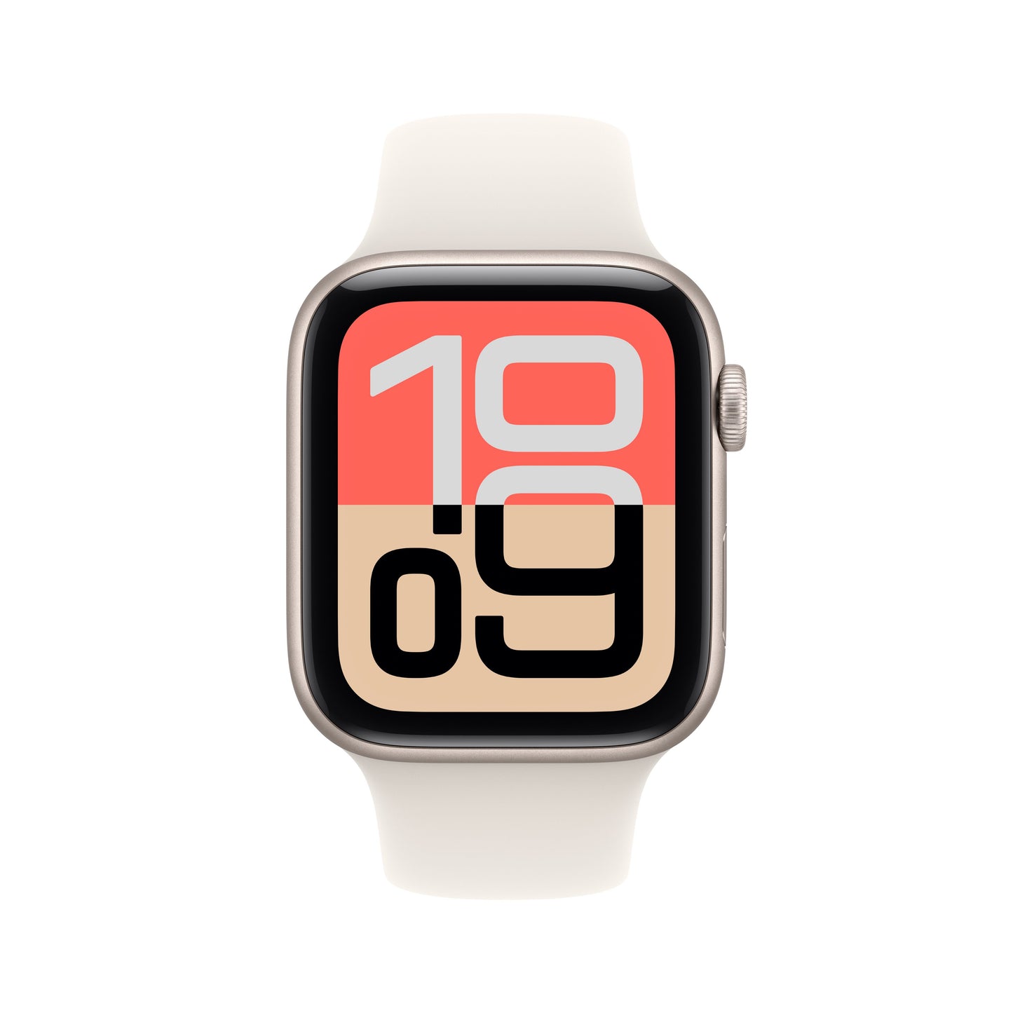 Apple Watch SE 3 GPS 44mm Starlight Aluminium Case with Starlight Sport Band - S/M - iSTYLE SK