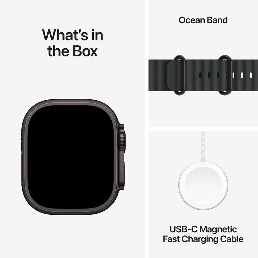 Apple Watch Ultra 3 GPS + Cellular 49mm Black Titanium Case with Black Ocean Band - iSTYLE SK