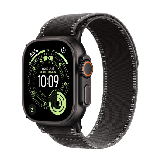 Apple Watch Ultra 3 GPS + Cellular 49mm Black Titanium Case with Black/Charcoal Trail Loop - M/L - iSTYLE SK