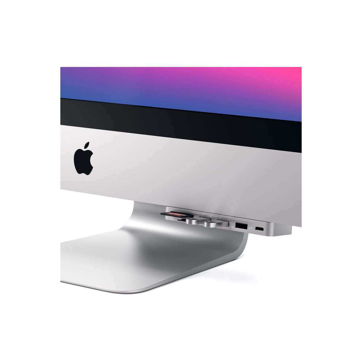 SATECHI Type-C Clamp HUB Silver for iMac