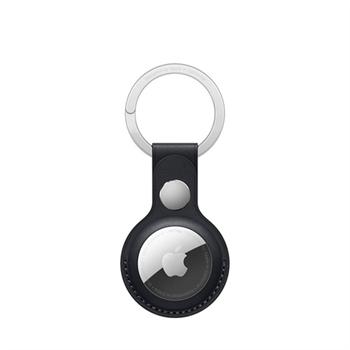AirTag Leather Key Ring - Midnight