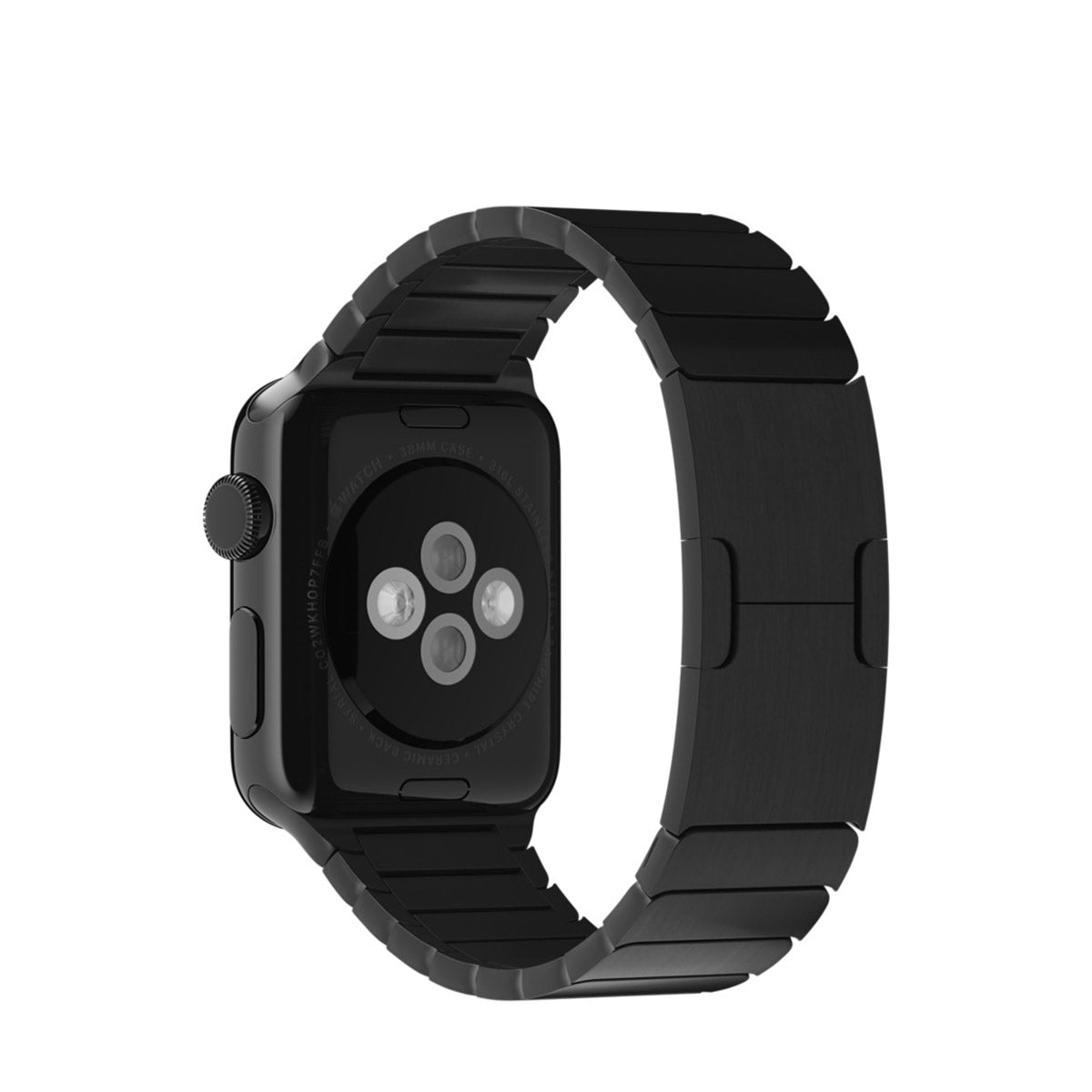 Apple - 38mm kozmicko čierny remienok s článkovým ťahom (Otvorený)