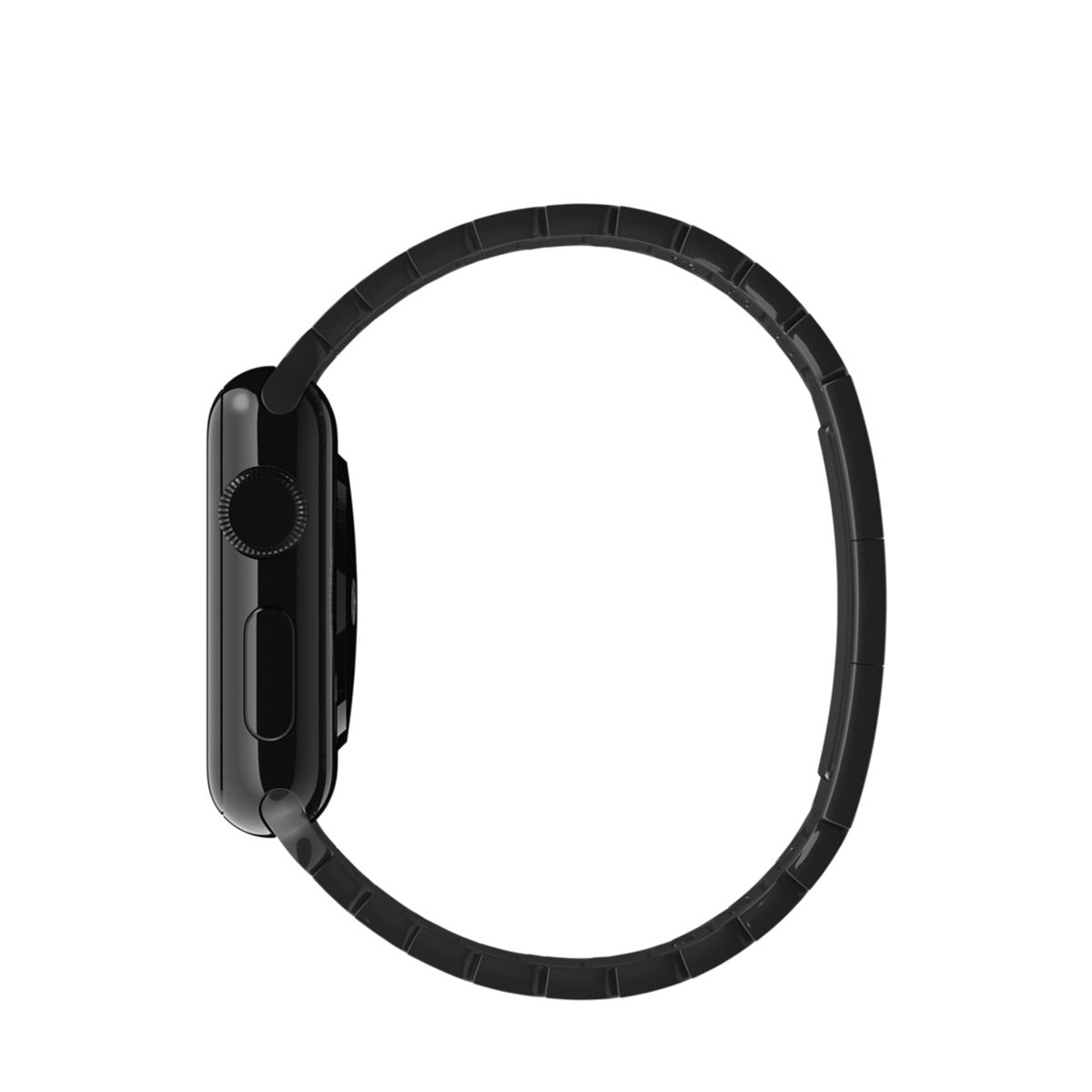Apple - 38mm kozmicko čierny remienok s článkovým ťahom (Otvorený)