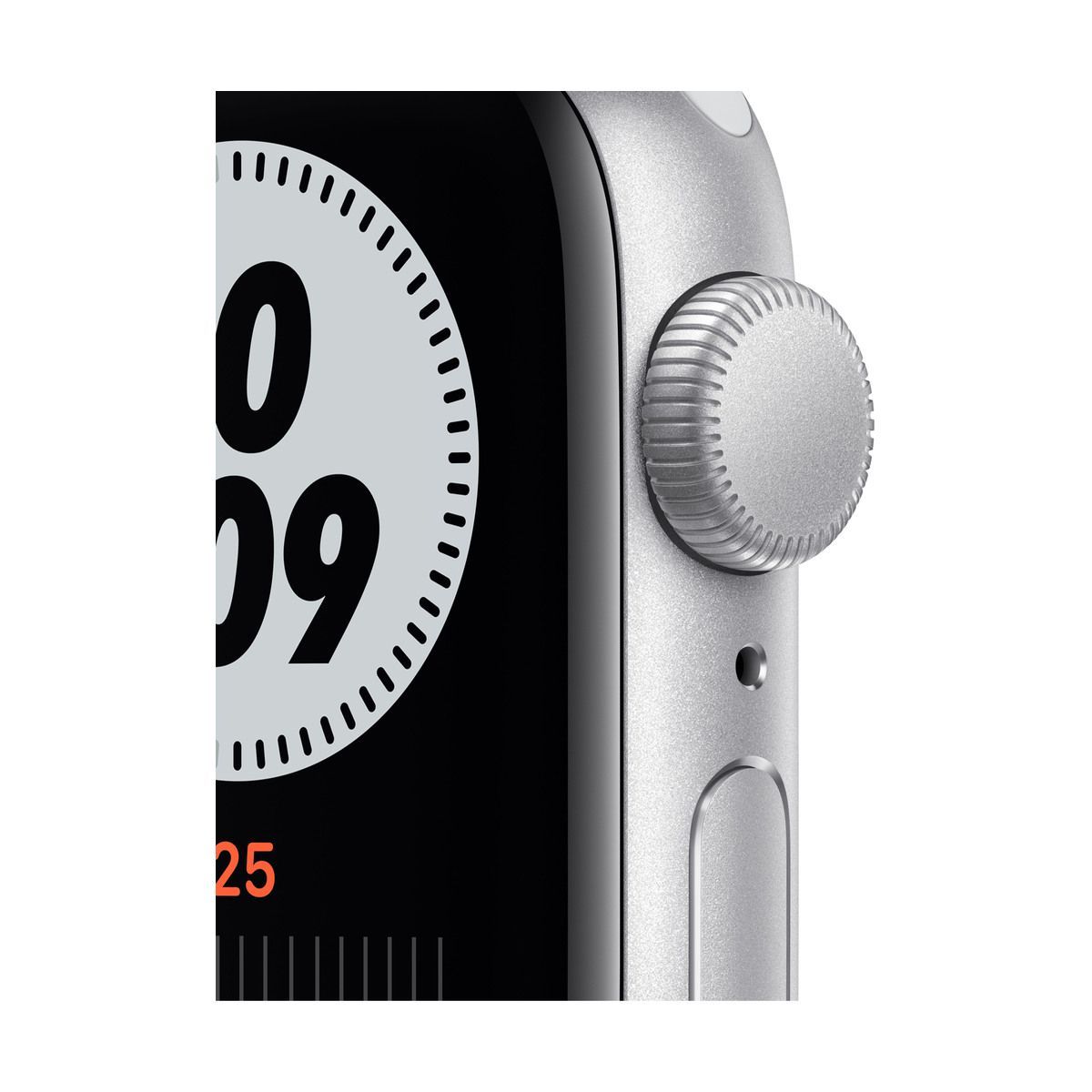 Apple Watch Nike SE (v2) GPS, 44mm Silver Aluminium Case with Pure Platinum/Black Nike Sport Band - Regular