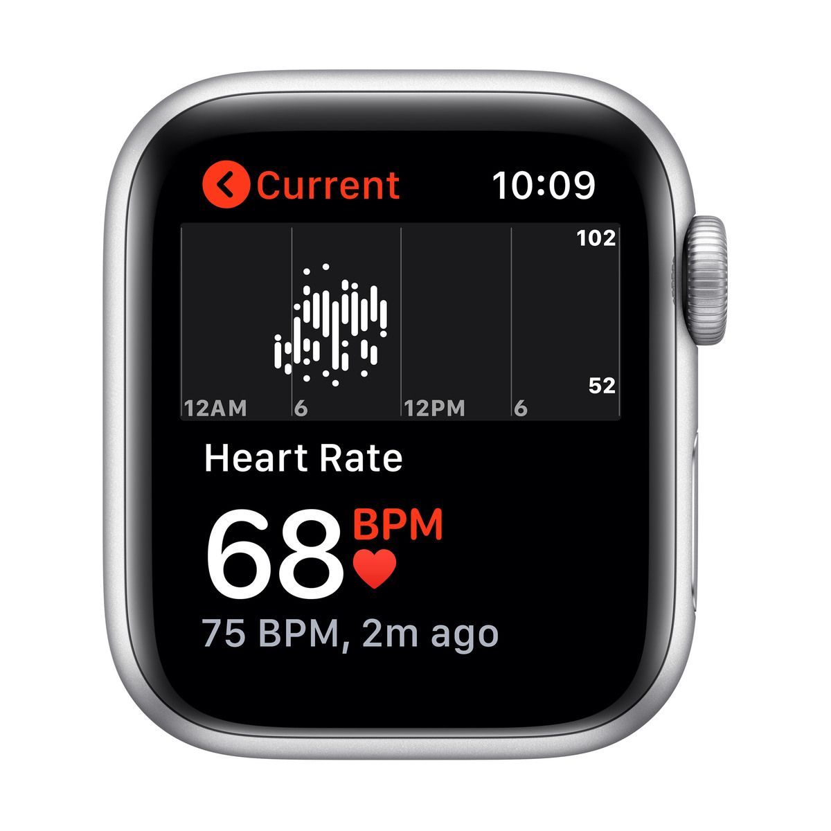 Apple Watch Nike SE (v2) GPS, 40mm Silver Aluminium Case with Pure Platinum/Black Nike Sport Band - Regular