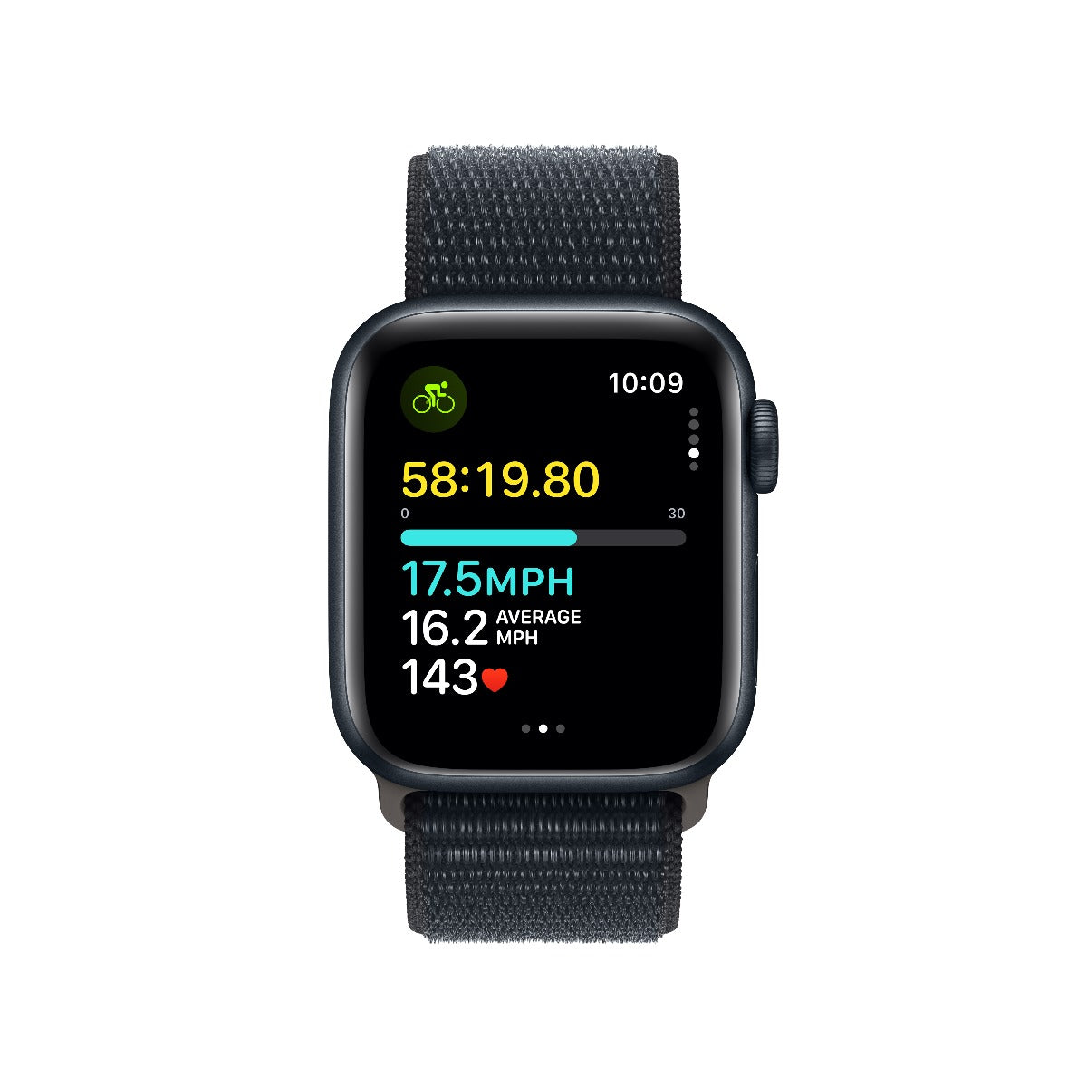 Apple Watch SE GPS + Cellular 40mm Midnight Aluminium Case with Midnight Sport Loop