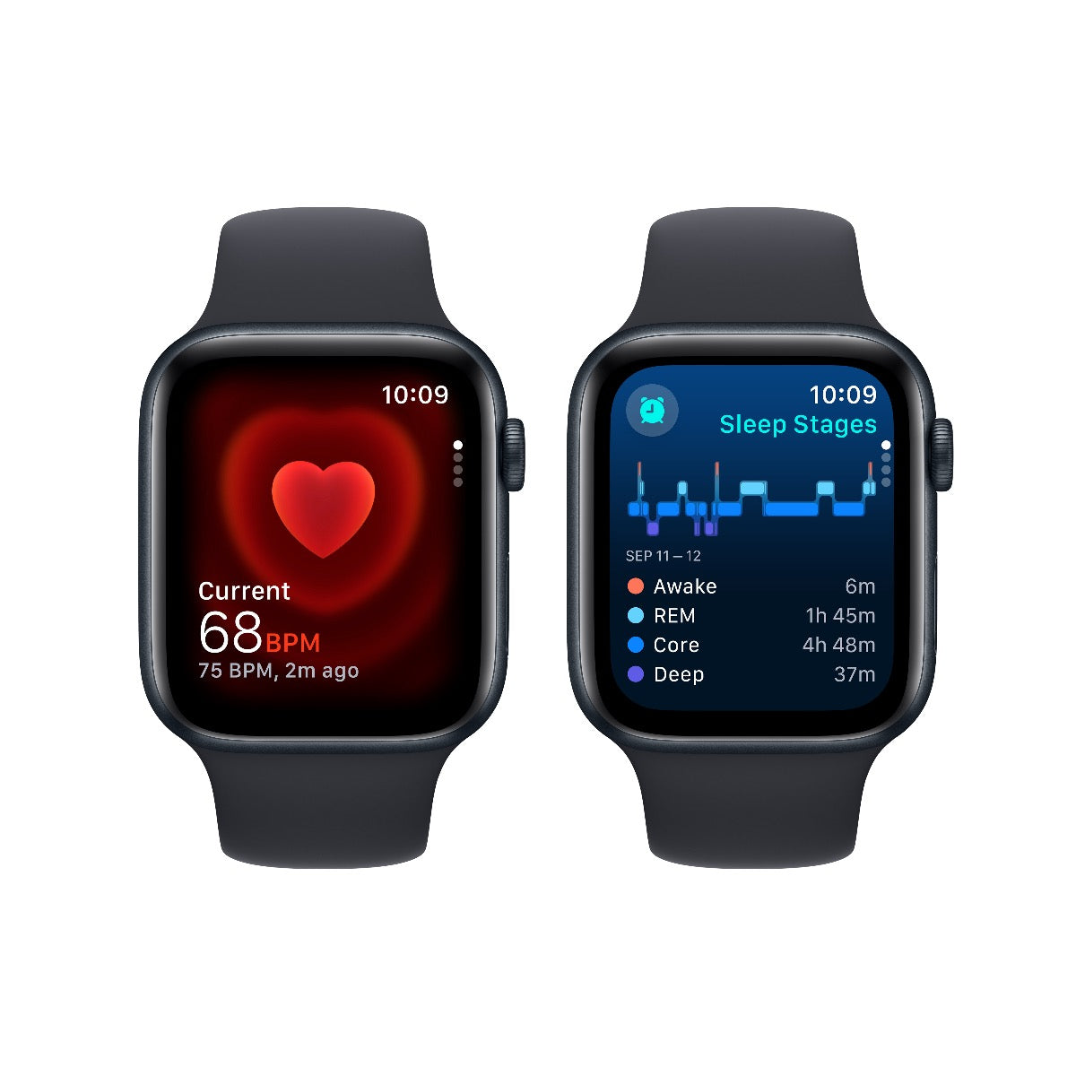 Apple Watch SE GPS + Cellular 44mm Midnight Aluminium Case with Midnight Sport Band - S/M (Copy) - iSTYLE SK