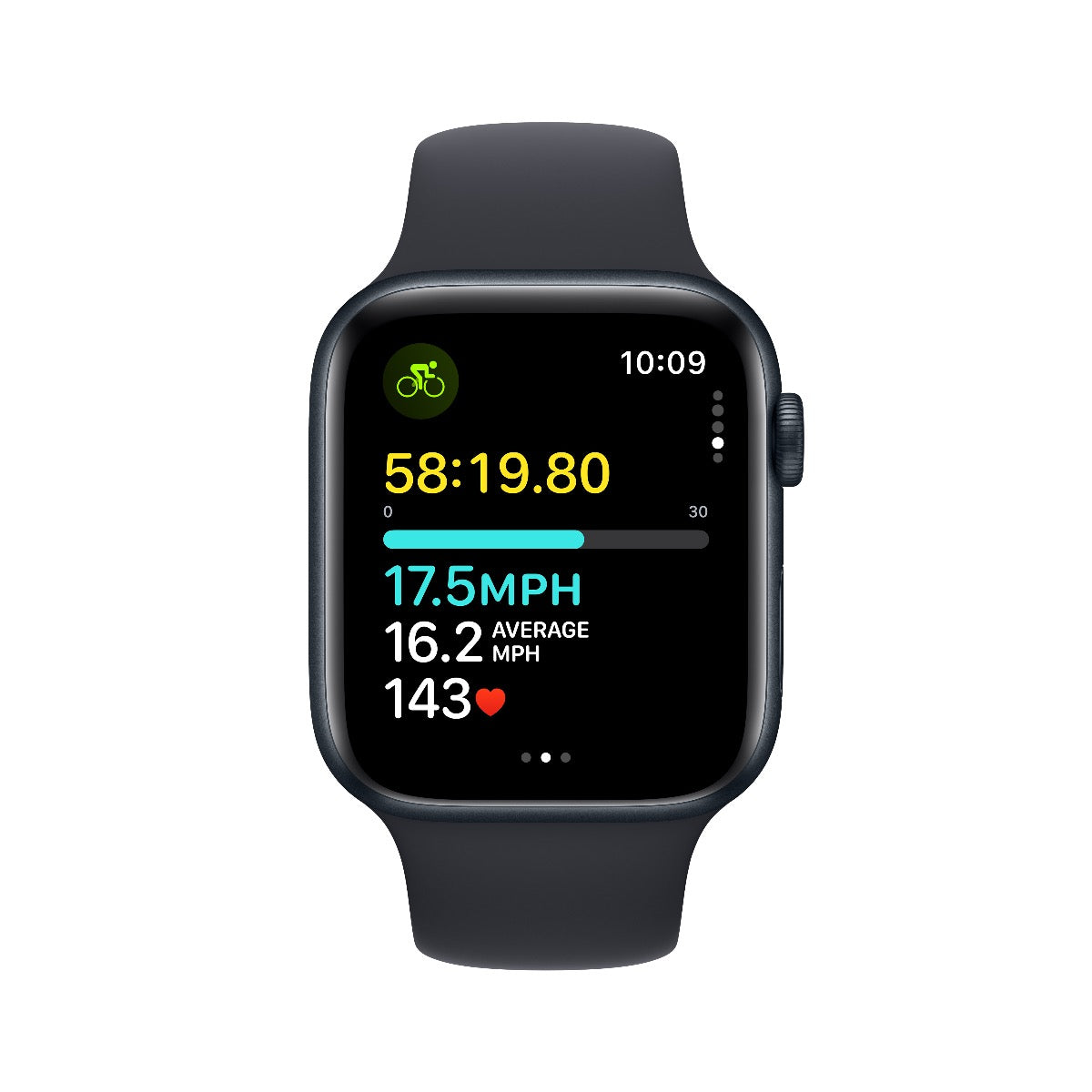 Apple Watch SE GPS + Cellular 44mm Midnight Aluminium Case with Midnight Sport Band - S/M (Copy) - iSTYLE SK