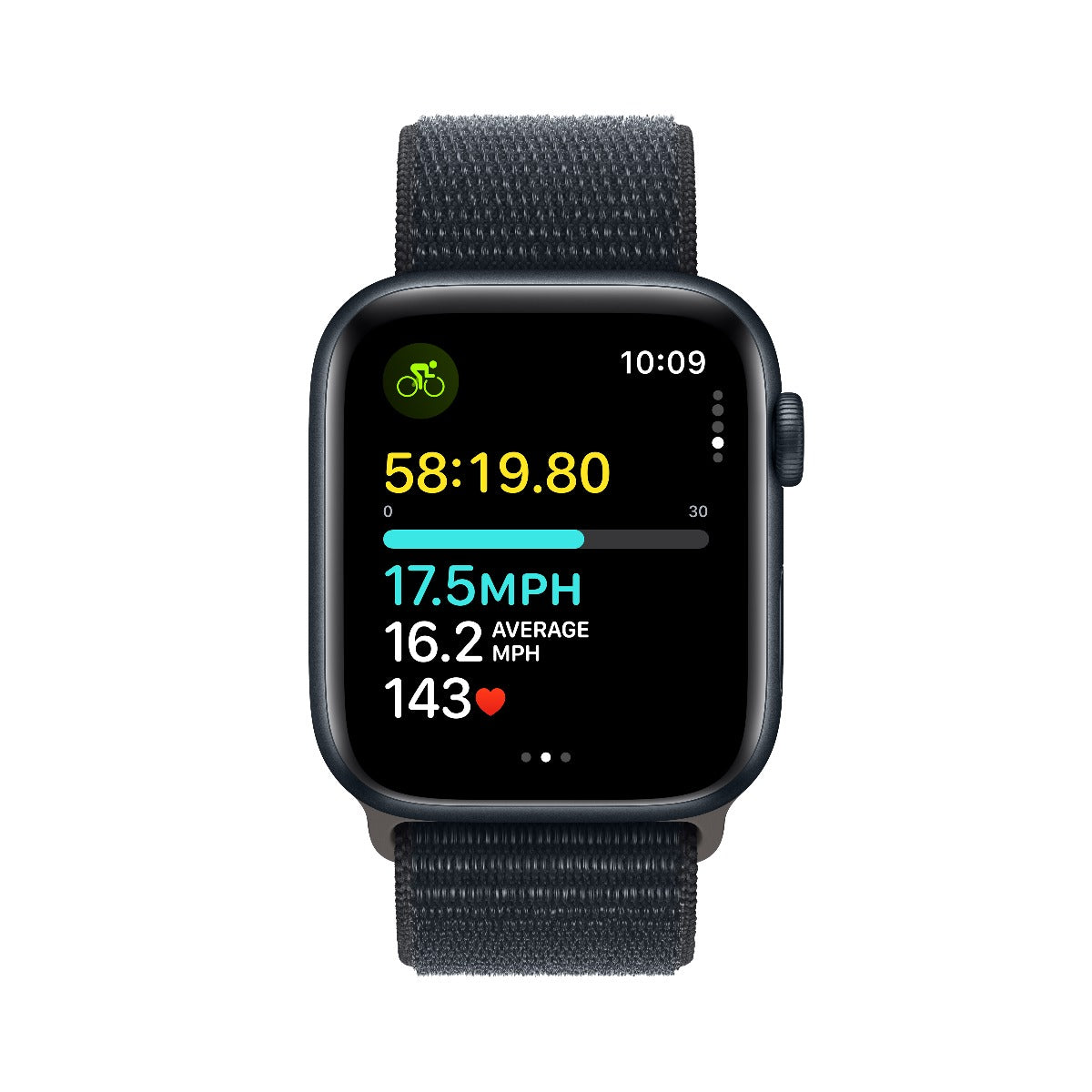 Apple Watch SE GPS + Cellular 44mm Midnight Aluminium Case with Midnight Sport Loop