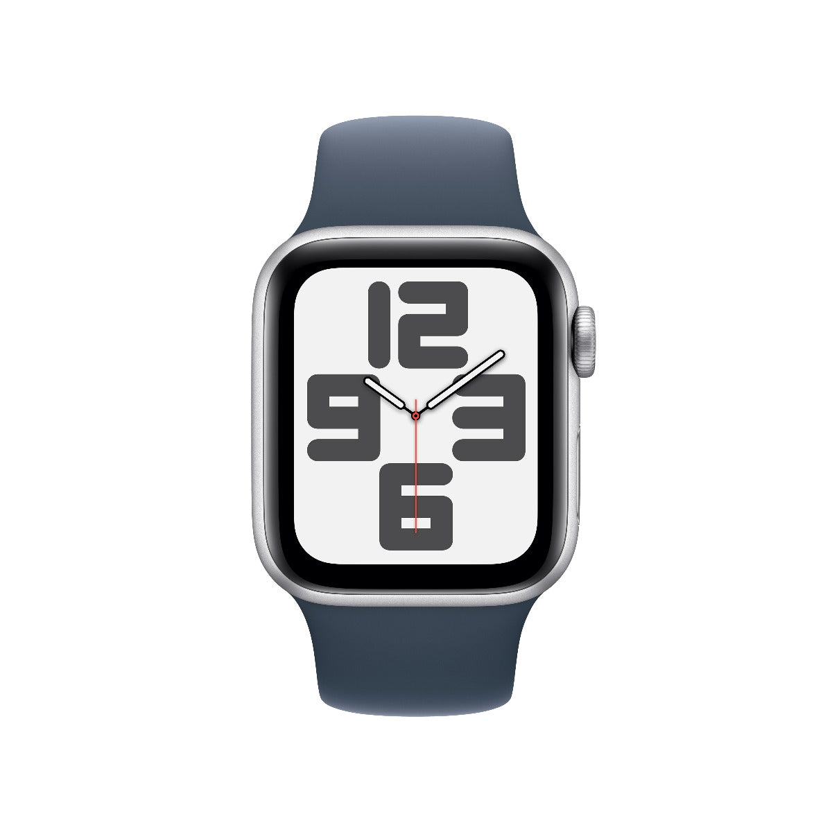 Apple Watch SE GPS 40mm Silver Aluminium Case with Storm Blue Sport Band - M/L
