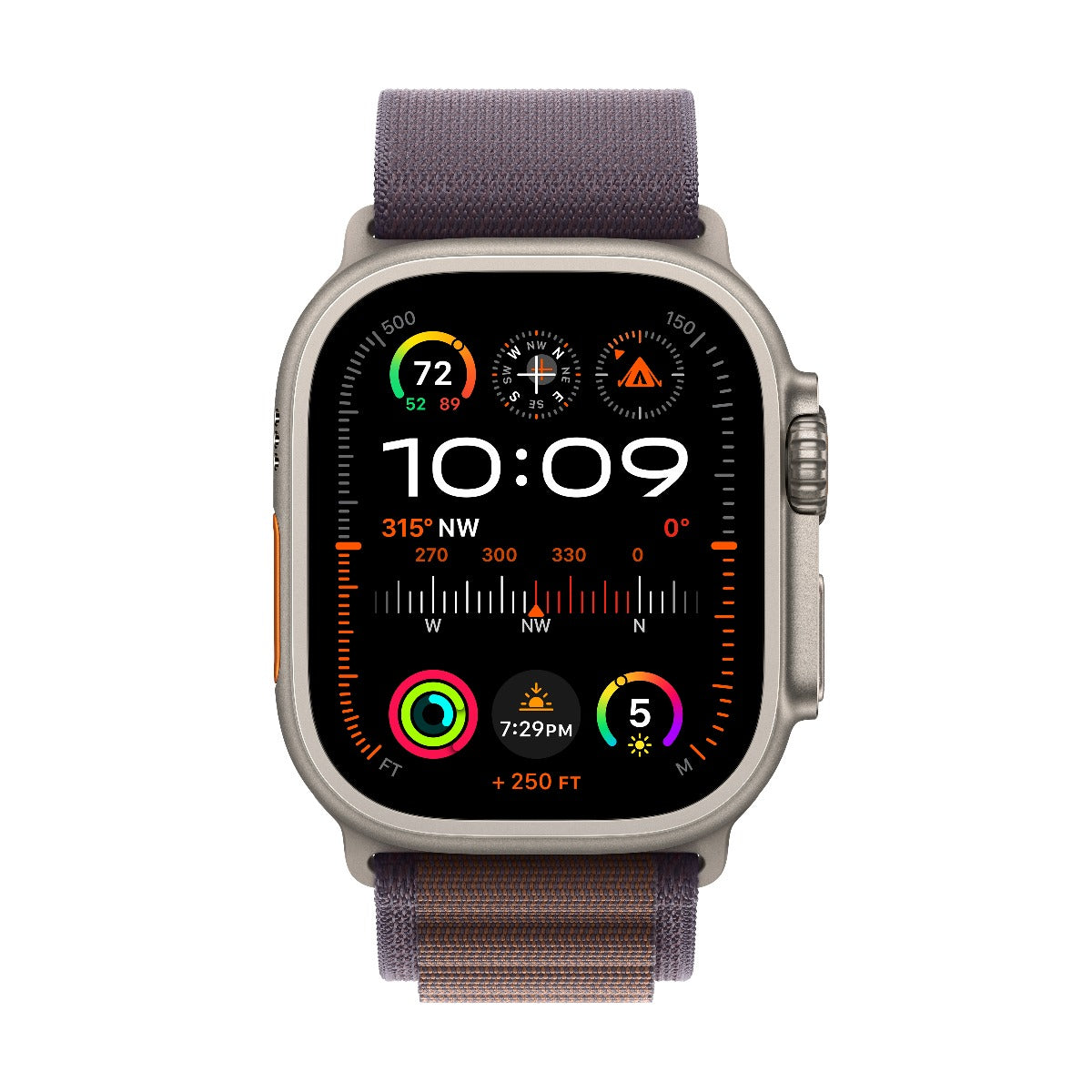 Apple Watch Ultra 2 GPS + Cellular, 49mm Titanium Case with Indigo Alpine Loop - Small