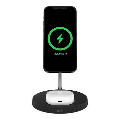 Bezdrôtová dokovacia stanica Belkin Boostcharge Pro MagSafe 2v1 Qi - čierna